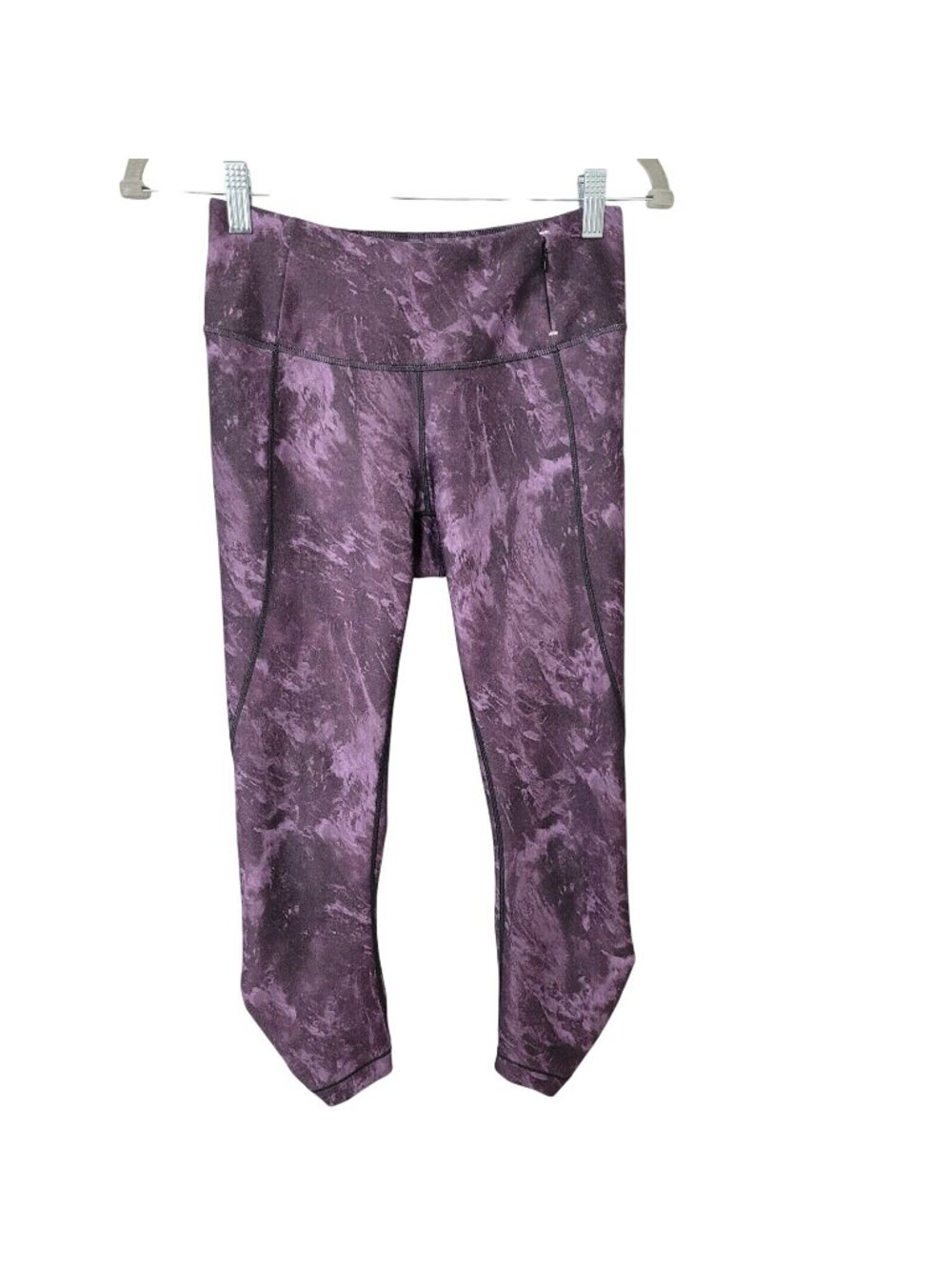 Calia by Carrie Underwood Leggings Womens Size XS Purple Rouched Cropped Workout - Picture 1 of 7